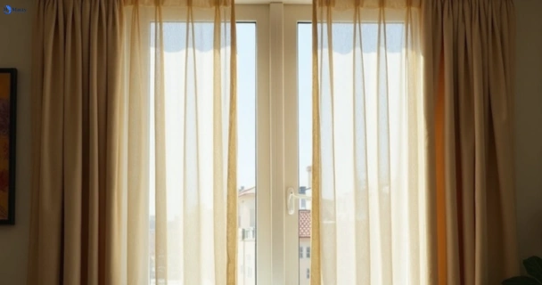 Dull dusty drapes in carss-park-nsw before professional cleaning